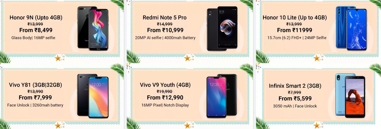 Honor 9N, Redmi Note 5 Pro, Vivo v9 Youth...