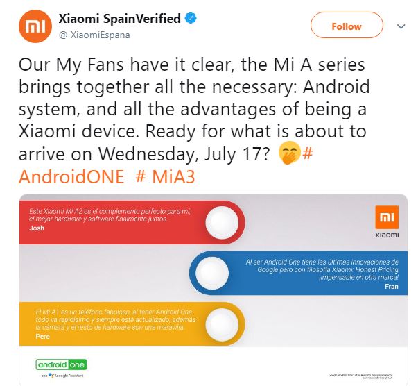 Xiaomi Mi A3 Android One