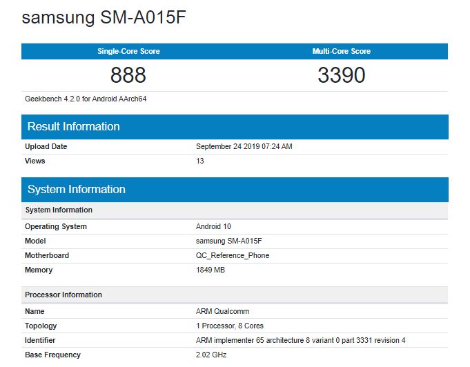 Samsung SM-A015F