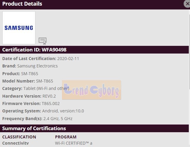 Samsung Galaxy Tab S6 Android 10