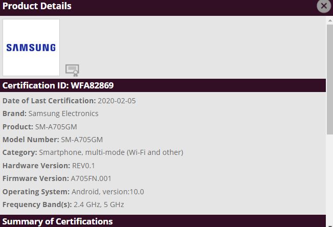 galaxy A70 Android 10