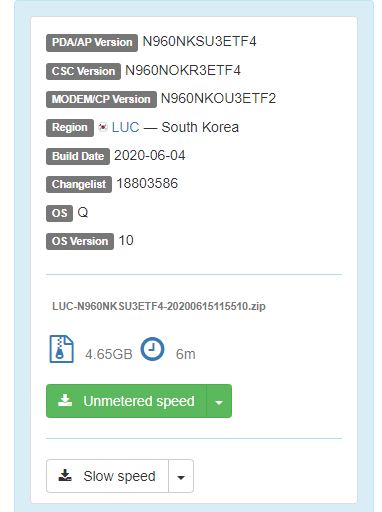 Galaxy Note 9 update