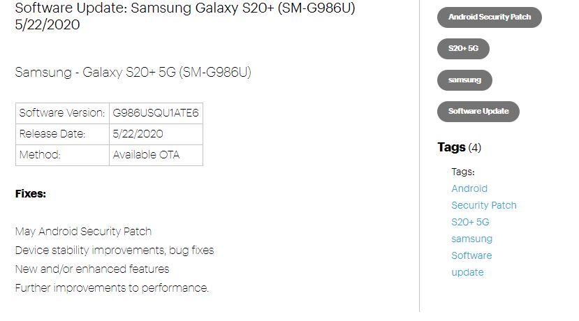 Galaxy S20+ 5G sprint