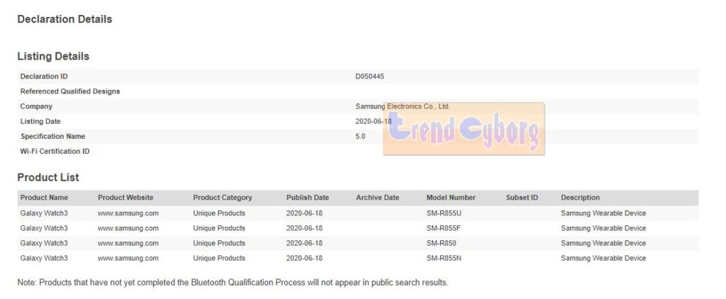 Galaxy Watch 3 specs