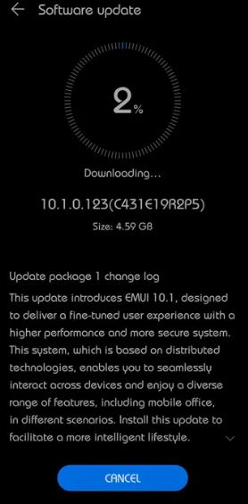 Huaweo P30 Pro Update