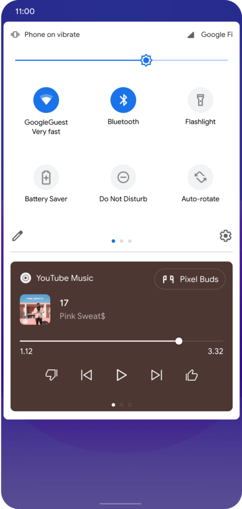 Media control Android 11