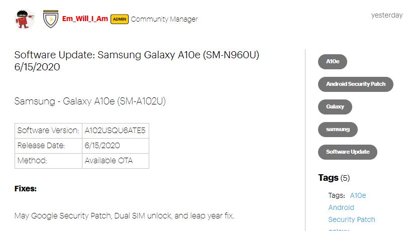 Samsung Galaxy A10e