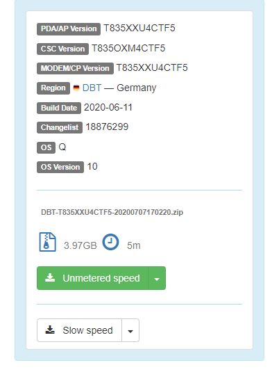 Galaxy Tab S4 Android 10