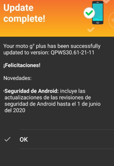 Moto G7 plus Android 10