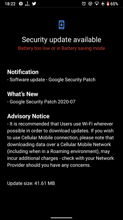 Nokia 6.1 update