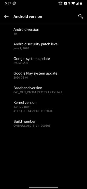 Oneplus 6T Android 10 Update