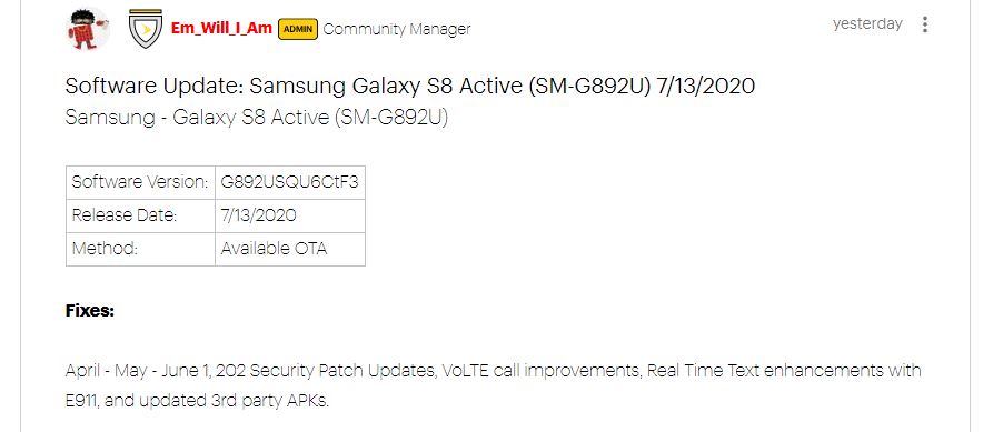 Samsung Galaxy S8 Active
