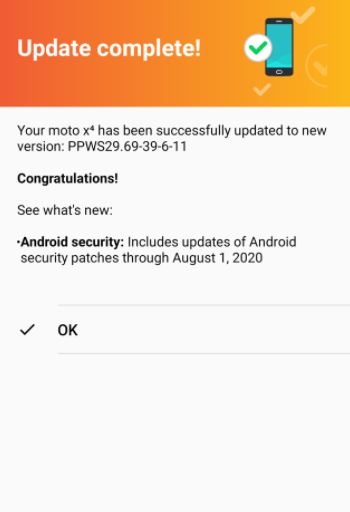 Moto X4 August Update