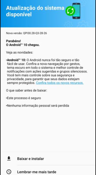 Motorola G8 Plus Android 10