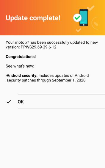 Moto X4 September update