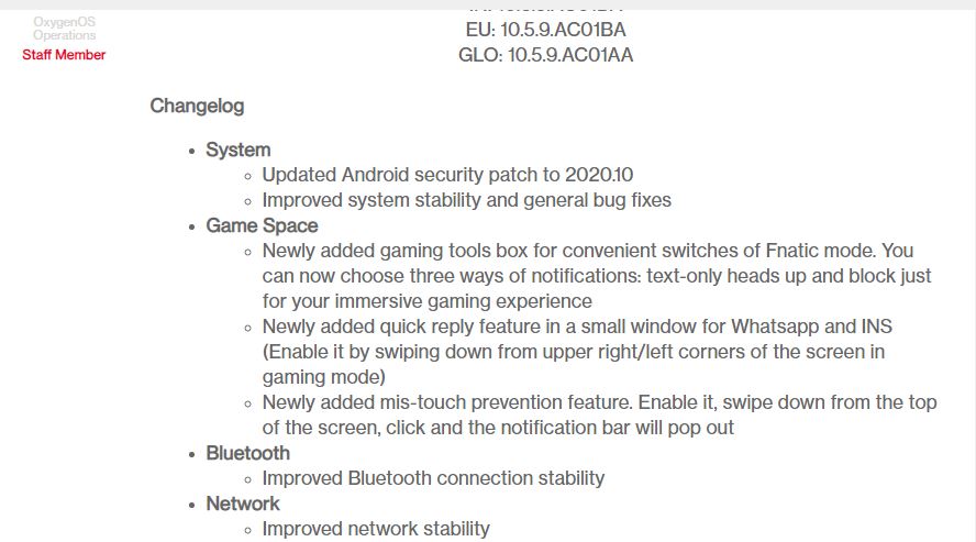 OxygenOS 10.5.9 OnePlus Nord