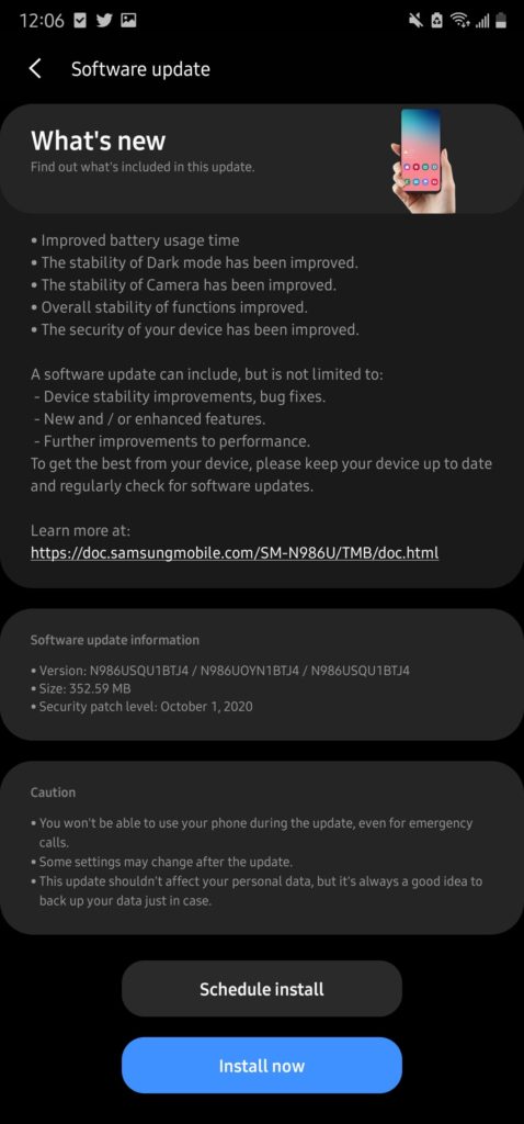 Galaxy Note 20 Ultra 5G T-mobile