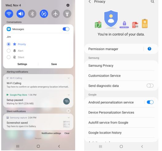Galaxy S20 5G Android 11