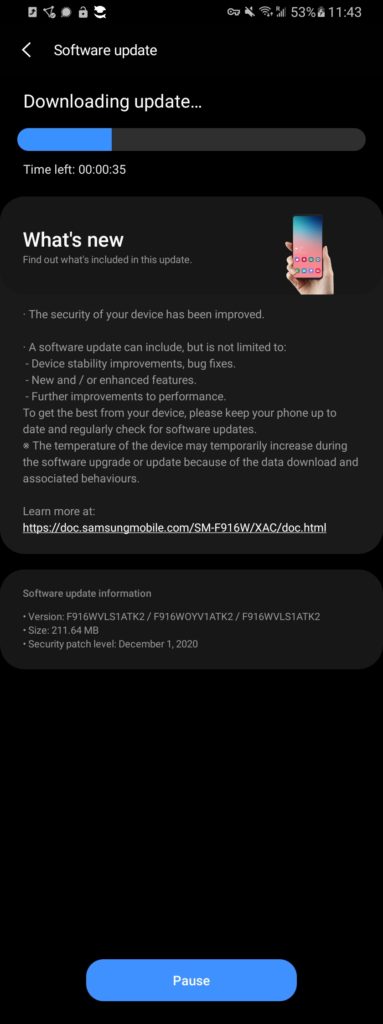 Samsung Galaxy Z Fold2 5G Fido