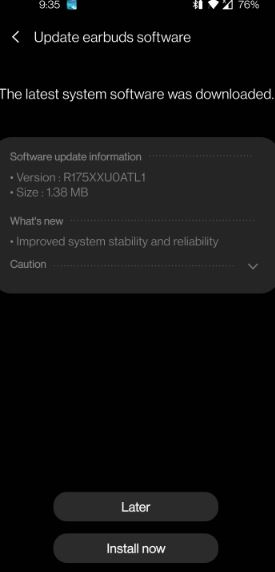 samsung Galaxy buds plus update