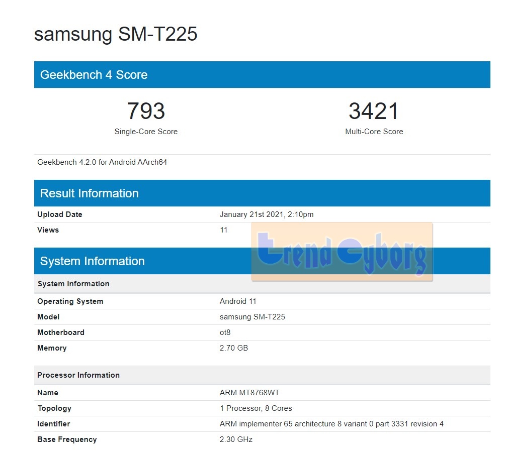 Samsung SM-T225 specs