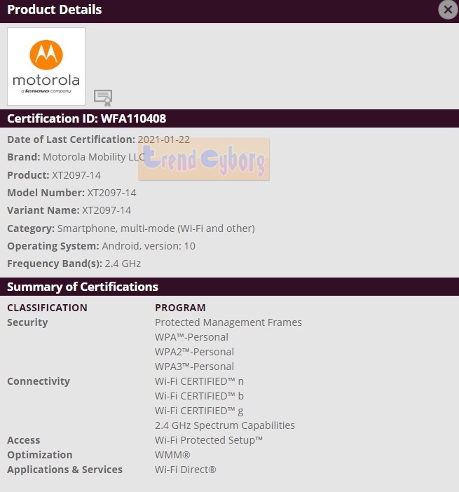 Moto XT2097-13 specs