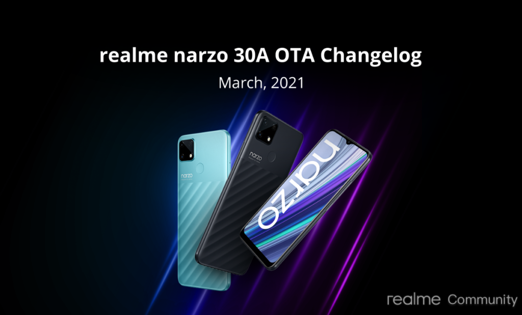 realme narzo 30A OTA Update
