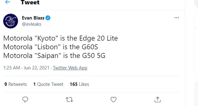 Motorola Edge 20 Lite specs