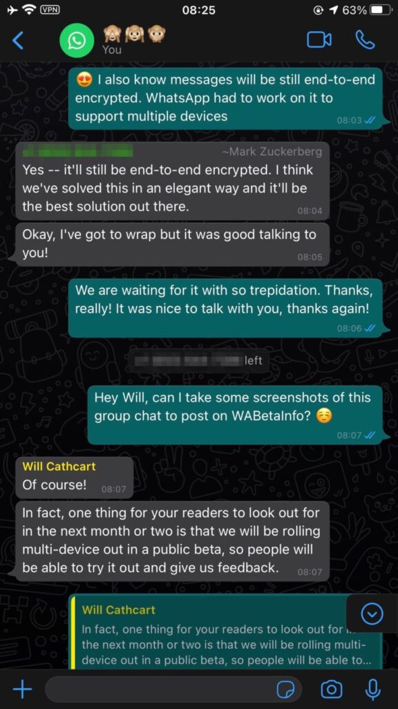 Whatsapp Multidevice feature