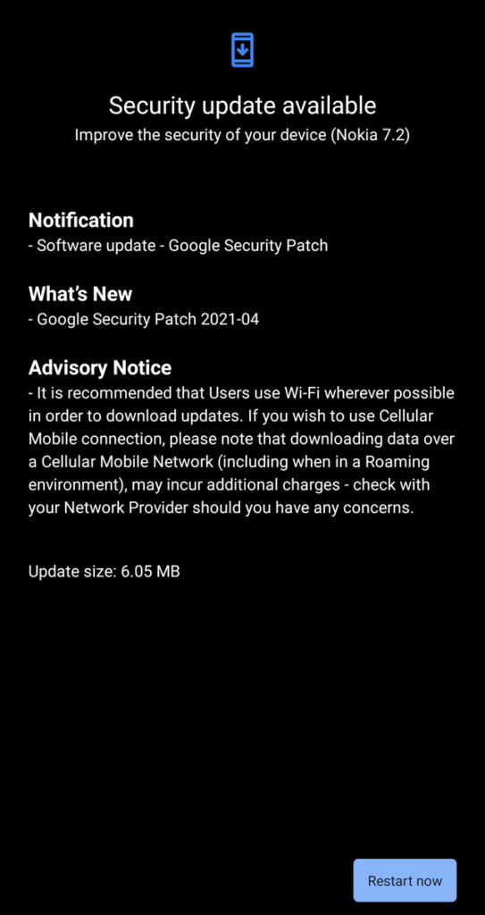 Nokia 7.2 update
