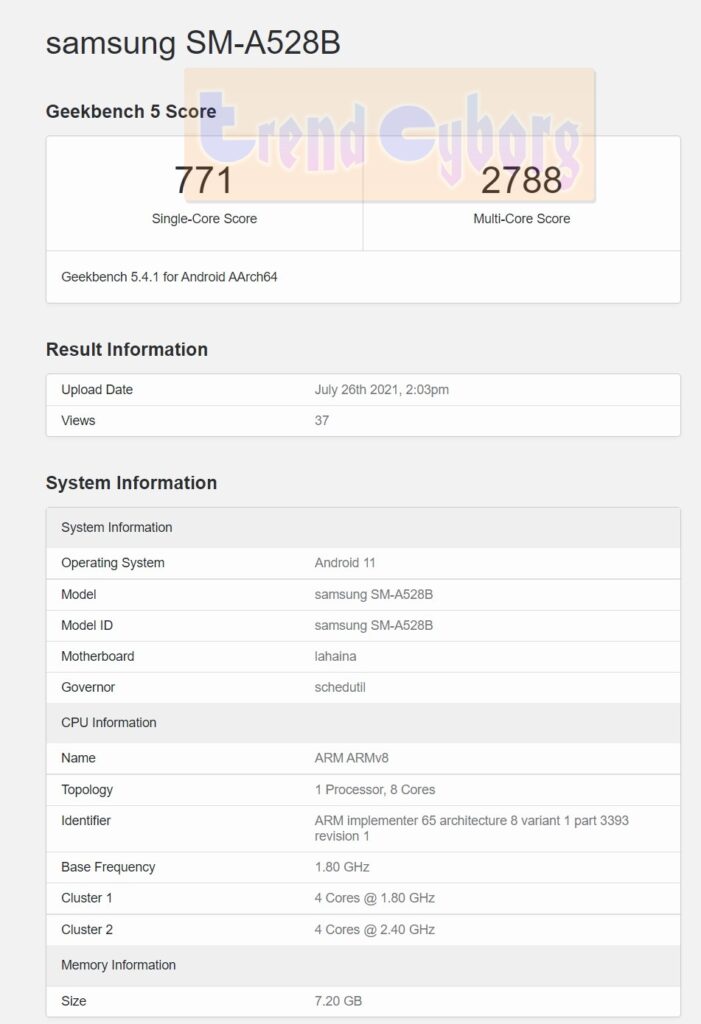 Samsung SM-A526B specs