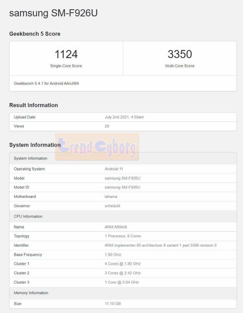 samsung SM-F926U specs